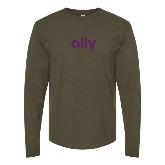 Men's Ally Financial Logo Cotton Long Sleeve T-Shirt