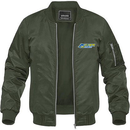 Men's Delaware Blue Hens Lightweight Bomber Jacket Windbreaker Softshell Varsity Jacket Coat