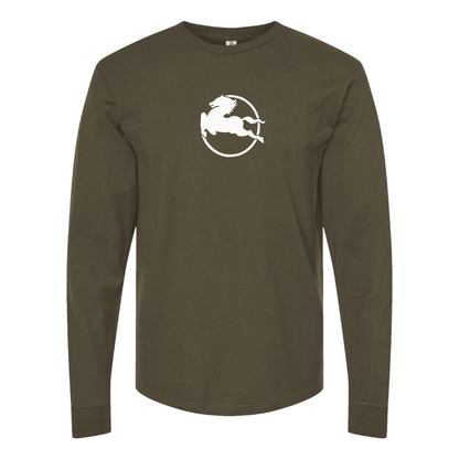 Men's Pegaso Logo Cotton Long Sleeve T-Shirt