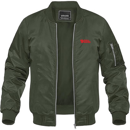 Men's Fjallraven Logo Lightweight Bomber Jacket Windbreaker Softshell Varsity Jacket Coat