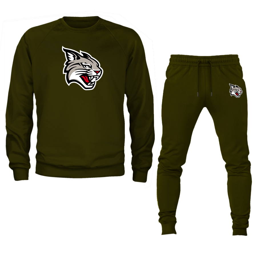 Men's Davidson Wildcats Crewneck Sweatshirt Joggers Suit
