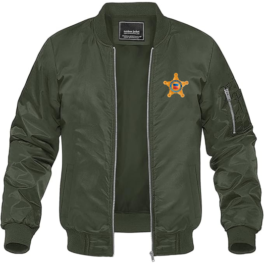 Men's Secret Service Star Logo Lightweight Bomber Jacket Windbreaker Softshell Varsity Jacket Coat