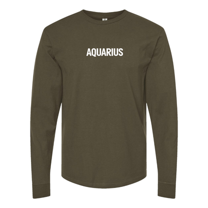 Men's Aquarius Logo Cotton Long Sleeve T-Shirt