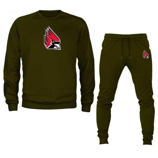 Men's   Ball State Cardinals Crewneck Sweatshirt Joggers Suit