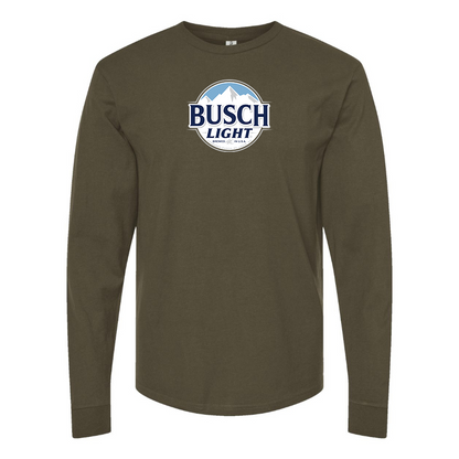 Men's Busch Light Logo Cotton Long Sleeve T-Shirt