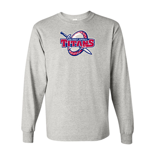 Men's Detroit Titans  Gildan Heavy Cotton Long Sleeve T-Shirt