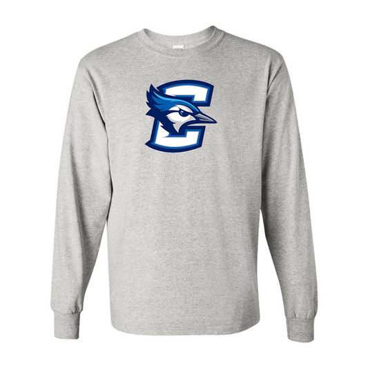 Men's Creighton Bluejays  Gildan Heavy Cotton Long Sleeve T-Shirt
