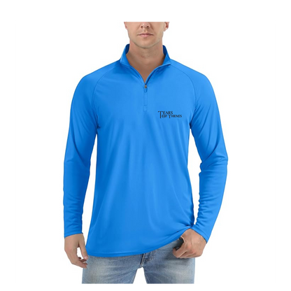 Men's Tear Of Themis Logo  Lightweight Quarter-Zip Athletic Shirt Long Sleeve Performance Wear