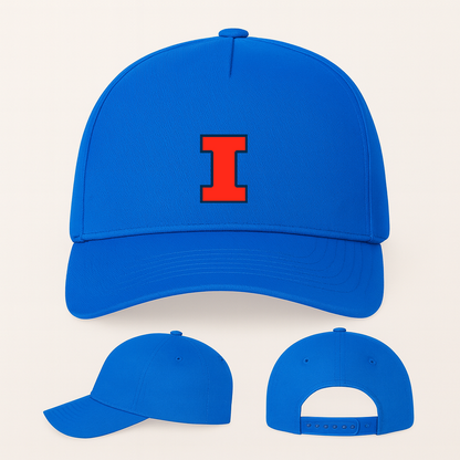 Illinois Fighting Illini Logo Five Panel Twill Snapback Cap