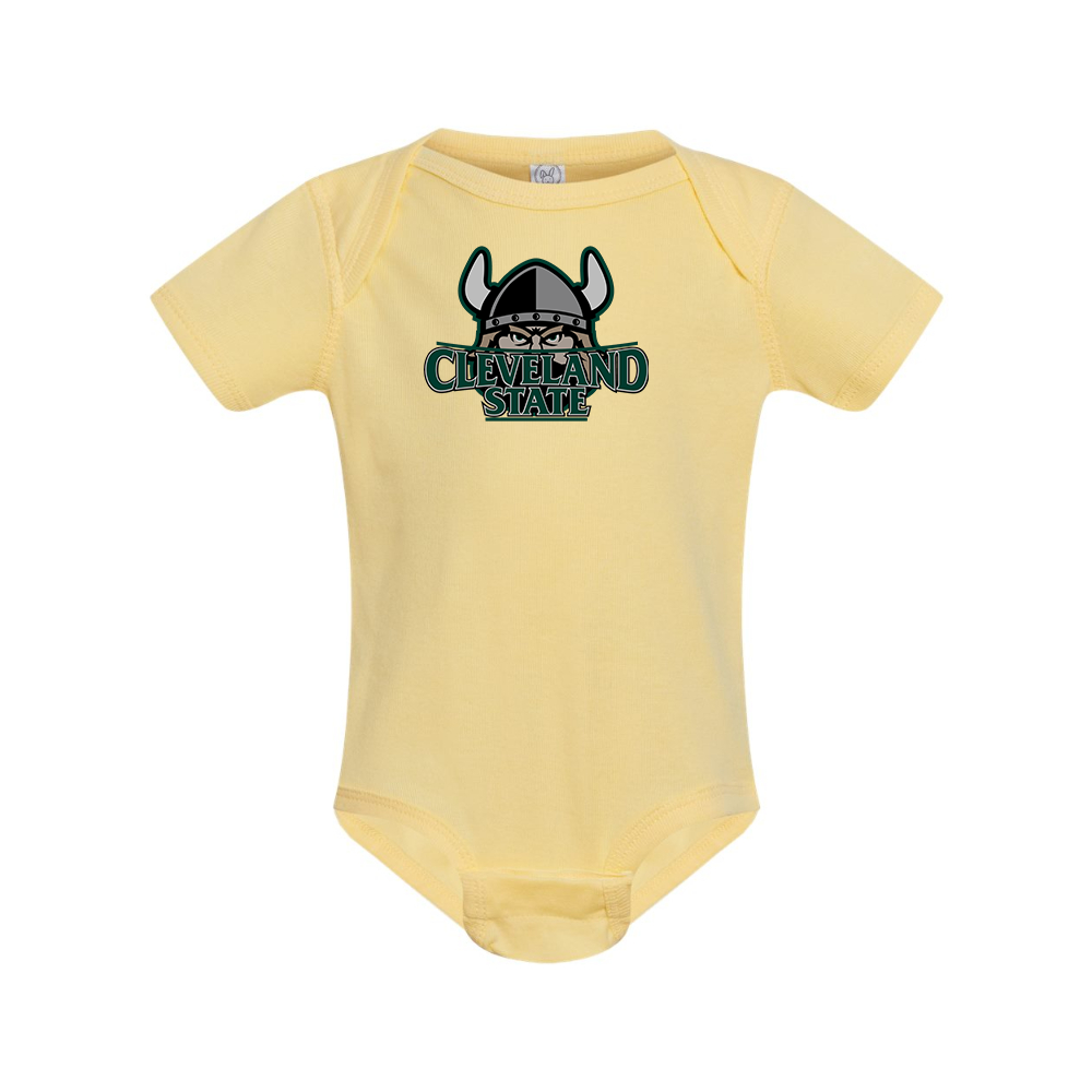 Cleveland State Vikings  Rabbit Skins Infant Baby Rib Bodysuit