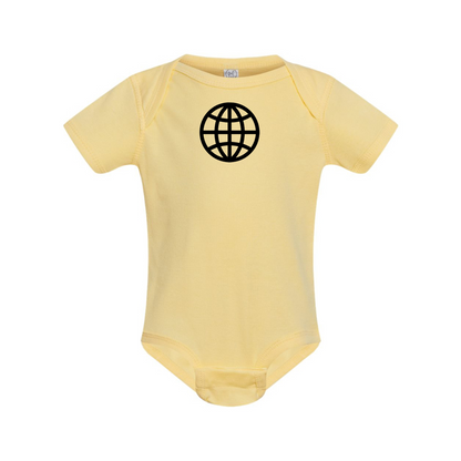 Internet Globe Rabbit Skins Infant Baby Rib Bodysuit