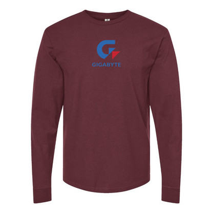 Men's Gigabyte Logo Cotton Long Sleeve T-Shirt