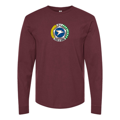 Men's Pos & Giro Logo Cotton Long Sleeve T-Shirt