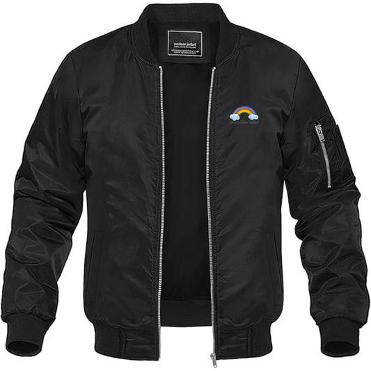 Men's Ça va bien aller Lightweight Bomber Jacket Windbreaker Softshell Varsity Jacket Coat
