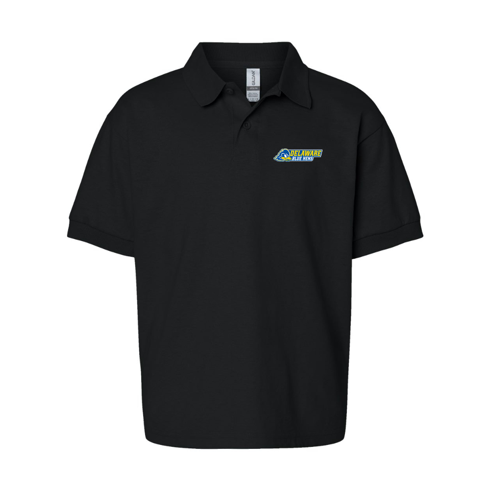 Youth  Delaware Blue Hens Gildan Dry Blend Jersey Polo