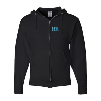 Men's R.E.M. Blue JERZEES NuBlend Full-Zip Hooded Sweatshirt