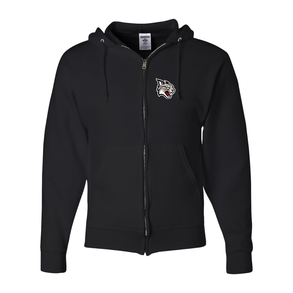 Men's Davidson Wildcats JERZEES NuBlend Full-Zip Hooded Sweatshirt