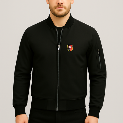 Men's Stade Rennais FC Lightweight Bomber Jacket - Black