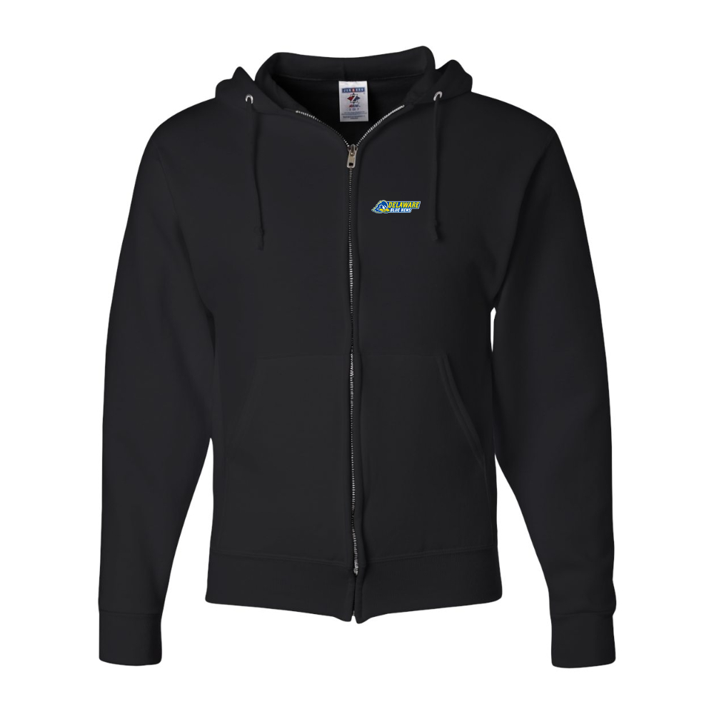 Men's Delaware Blue Hens  JERZEES NuBlend Full-Zip Hooded Sweatshirt
