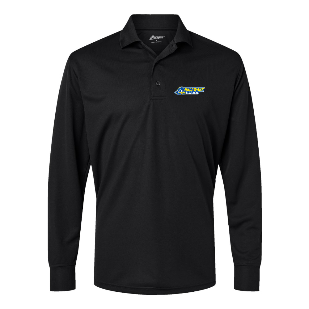 Men's  Delaware Blue Hens Paragon Prescott Long Sleeve Polo