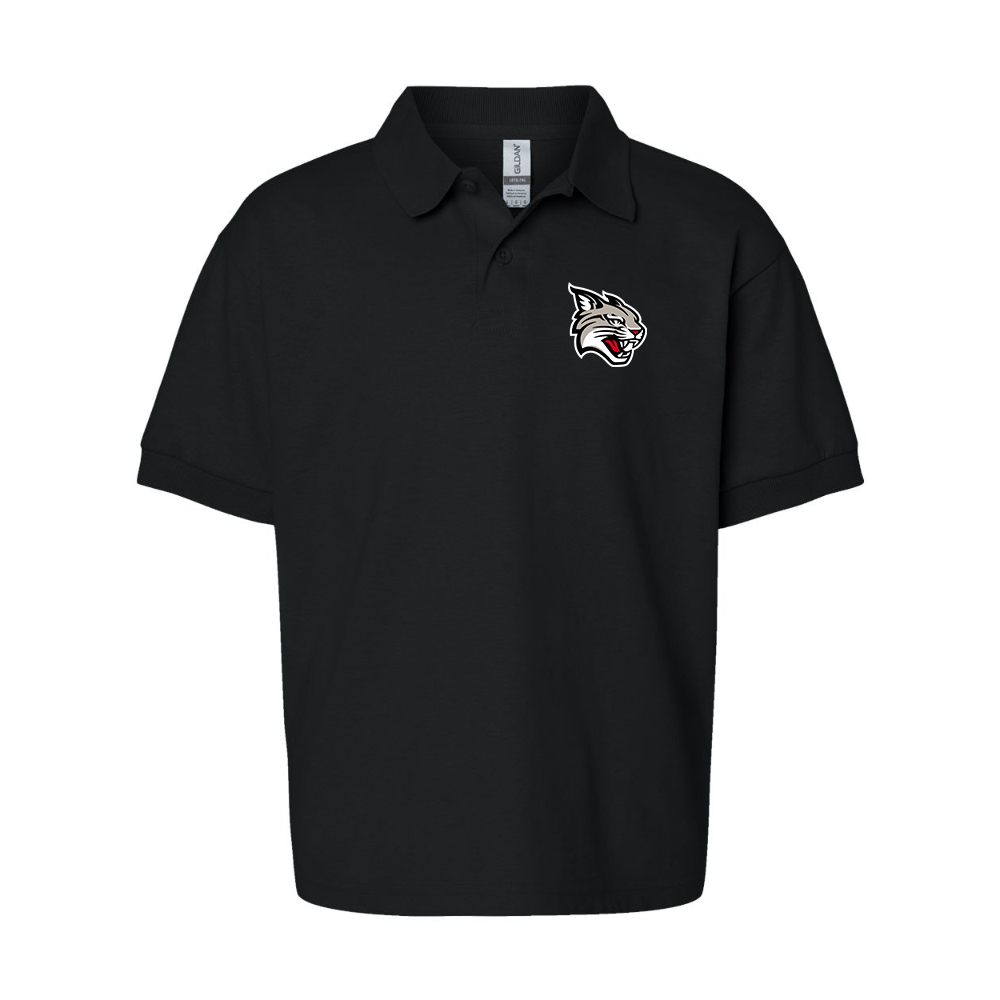 Youth Davidson Wildcats Gildan Dry Blend Jersey Polo