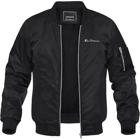 Men's Ben Sherman Lightweight Bomber Jacket Windbreaker Softshell Varsity Jacket Coat