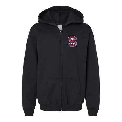 Gildan Heavy Blend Youth South Carolina State Bulldogs Logo Full Zip Hooded Sweatshirt