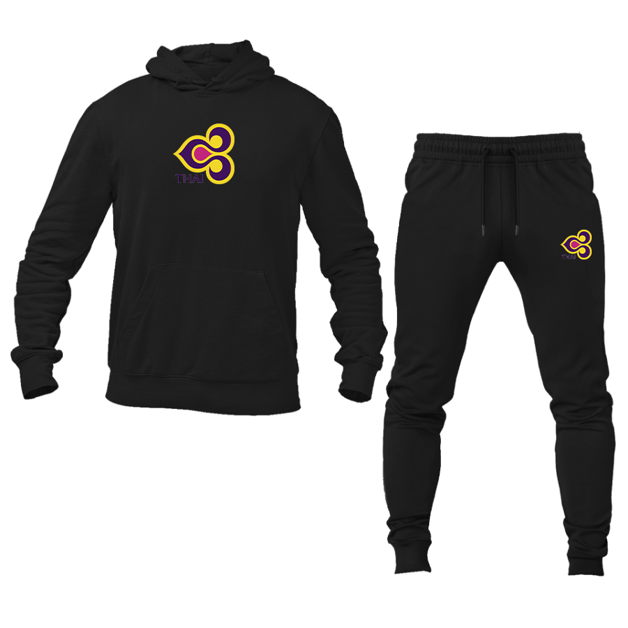 Men's Thai Airlines Logo Hoodie Joggers Set