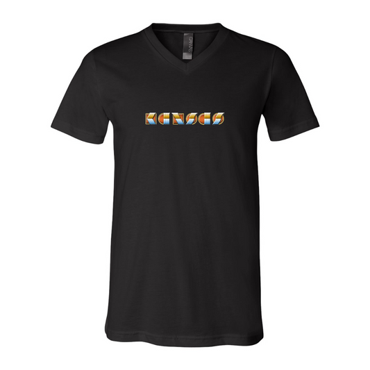 Kansas  BELLA  CANVAS - Jersey V-Neck T-Shirt