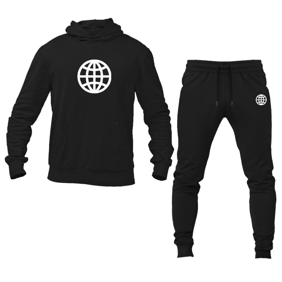 Men's Internet Globe  Hoodie Joggers Set
