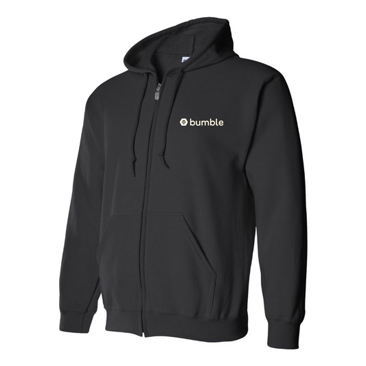 Men's  Bumble Logo   Zipper Hoodie