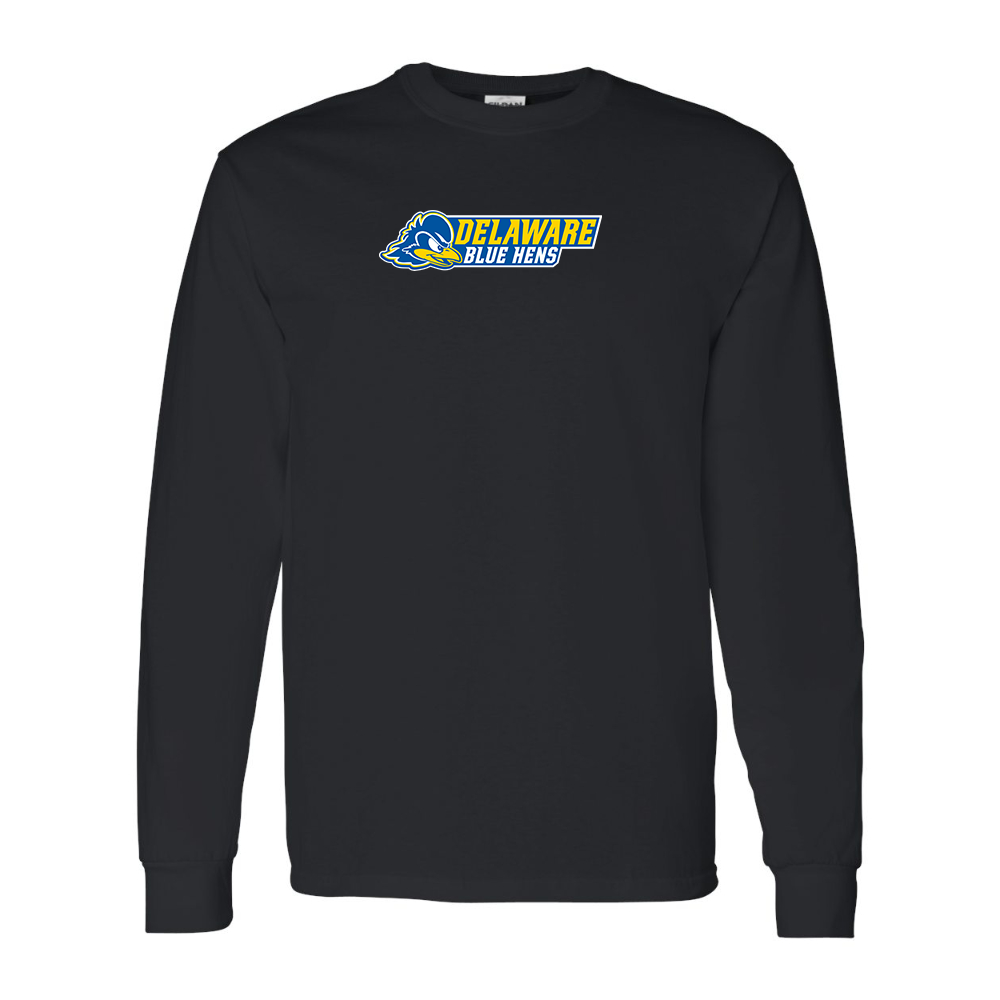 Men's  Delaware Blue Hens Gildan Heavy Cotton Long Sleeve T-Shirt