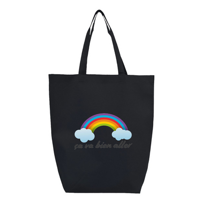 Ça va bien aller Q-Tees Non-Woven Gusset Bottom Tote