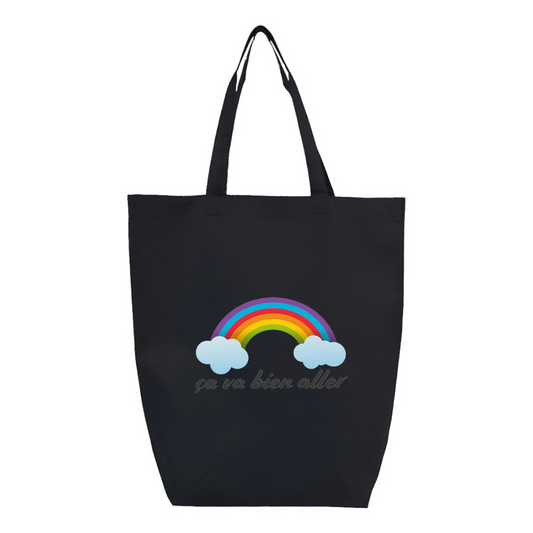 Ça va bien aller Q-Tees Non-Woven Gusset Bottom Tote
