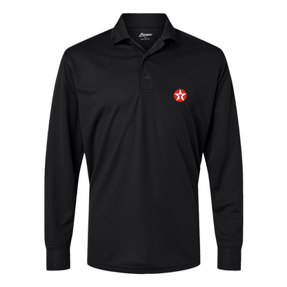Men's Texaco Logo Paragon Prescott Long Sleeve Polo