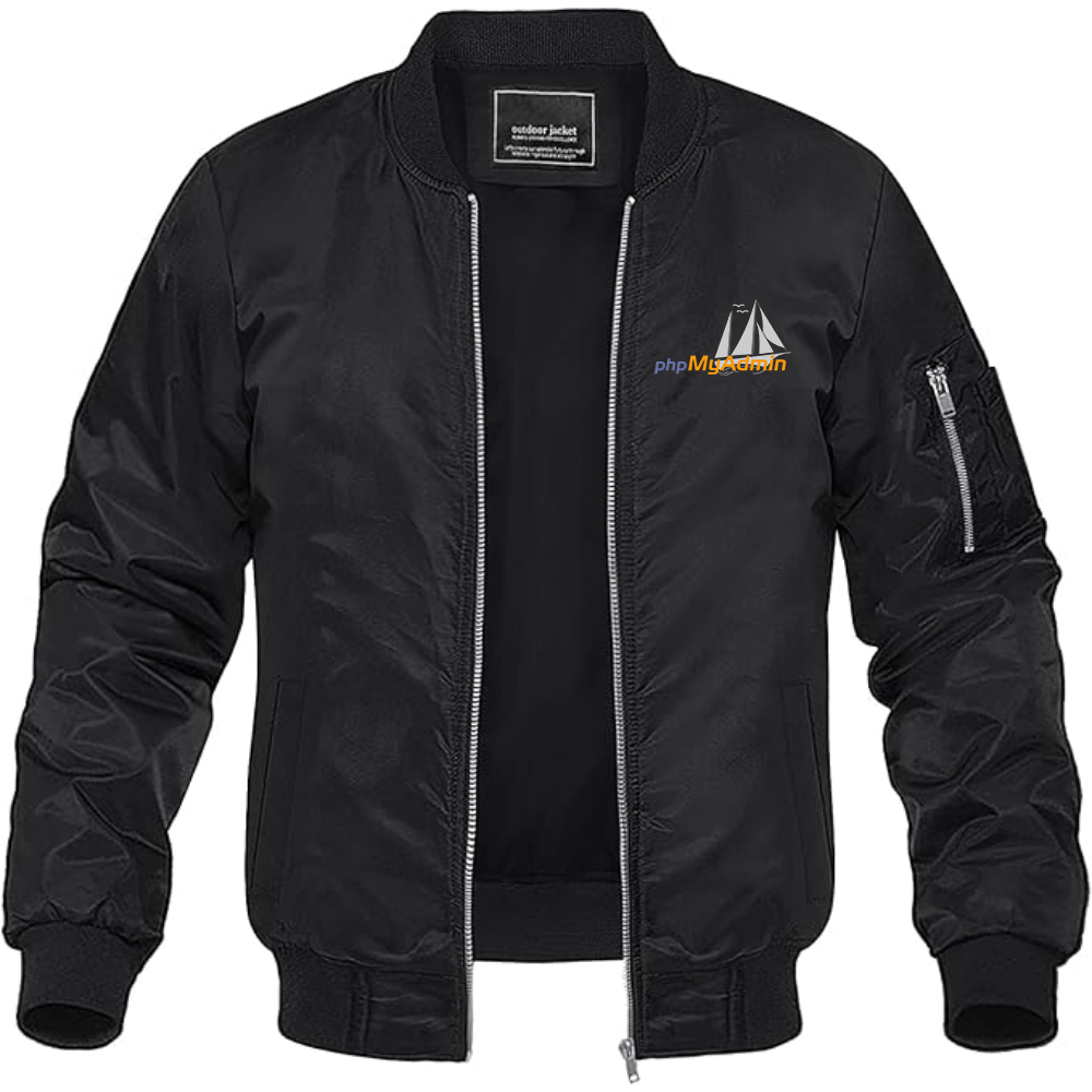 Men's phpMyAdmin Logo Lightweight Bomber Jacket Windbreaker Softshell Varsity Jacket Coat (Copy)