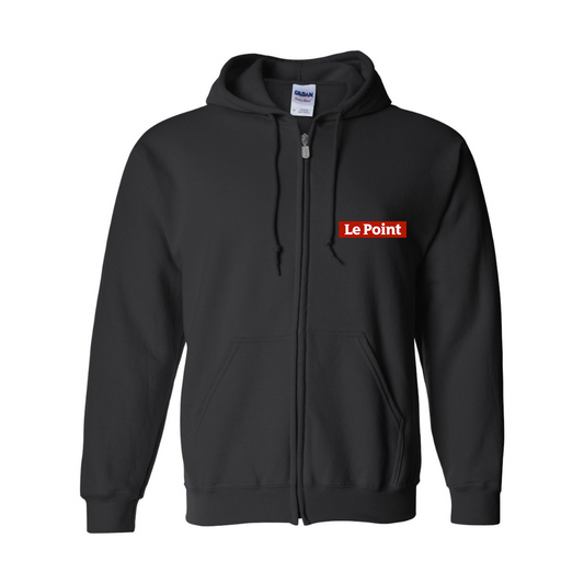 Men's Le Point Gildan  Heavy Blend Full Zip Hooded Sweatshirt