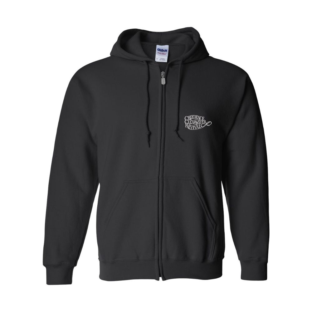 Men's Creedence Clearwater Revival Gildan  Heavy Blend Full Zip Hooded Sweatshirt