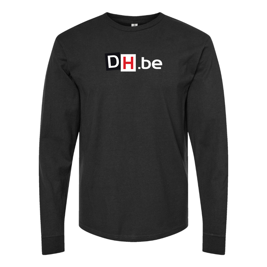 Men's DH Derniere Heure Logo  Cotton Long Sleeve T-Shirt