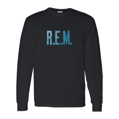 Men's  R.E.M. Blue  Gildan Heavy Cotton Long Sleeve T-Shirt