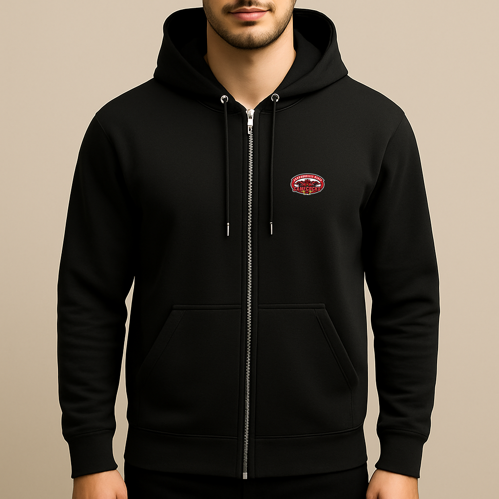 Men's Jacksonville State Gamecocks Logo  Zipper Hoodie