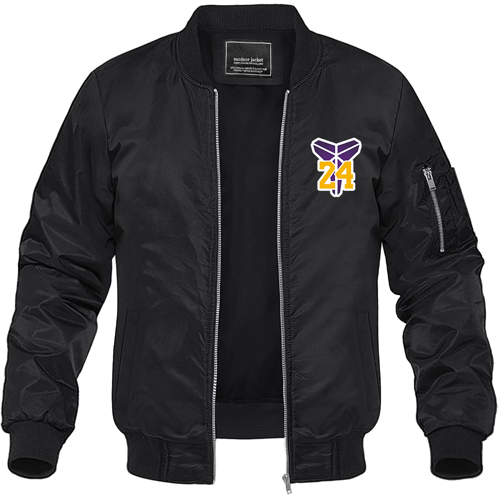 Men's Kobe Bryant Mamba 24 Lightweight Bomber Jacket - Black