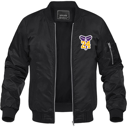 Men's Kobe Bryant Mamba 24 Lightweight Bomber Jacket - Black