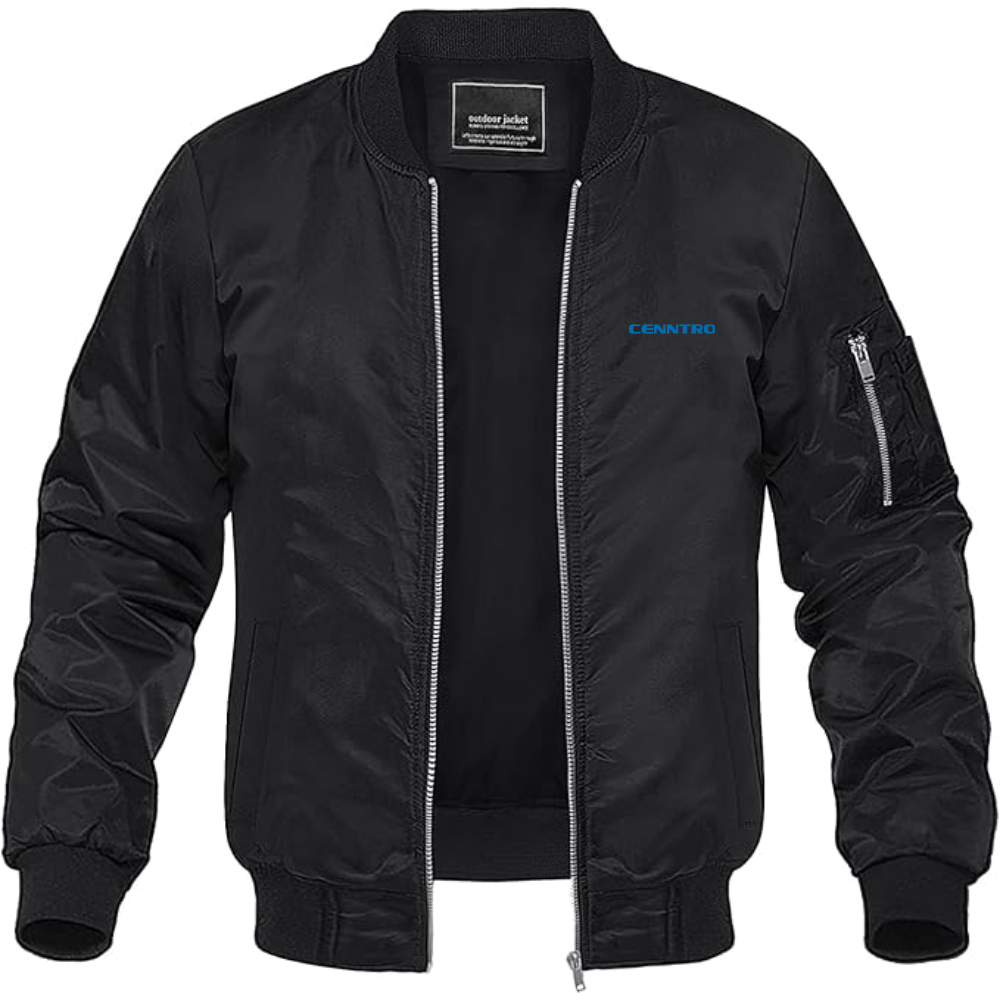 Men's Cenntro Logo Lightweight Bomber Jacket Windbreaker Softshell Varsity Jacket Coat