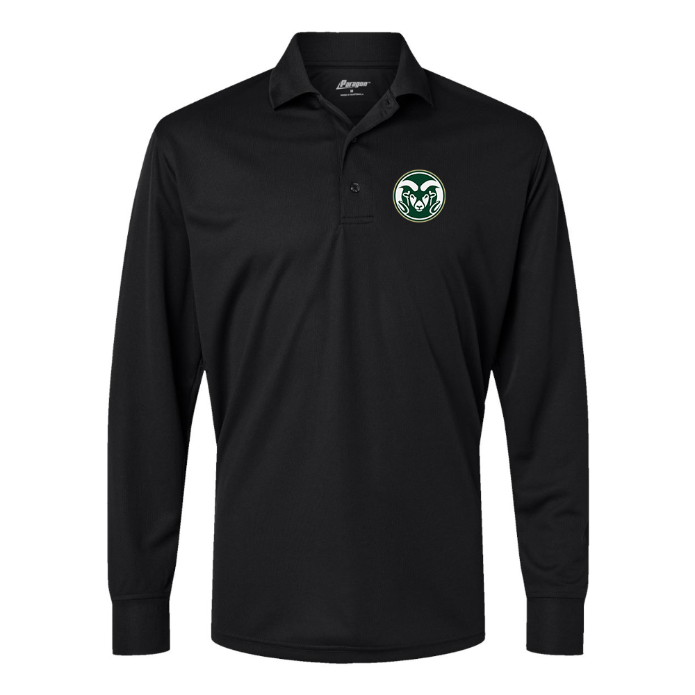 Men's   Colorado State Rams Paragon Prescott Long Sleeve Polo