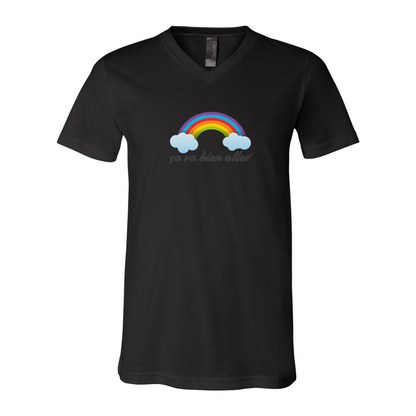 Ça va bien aller BELLA  CANVAS - Jersey V-Neck T-Shirt