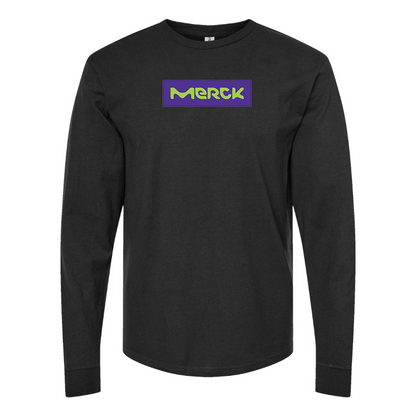 Men's Merck KGaA Logo Cotton Long Sleeve T-Shirt