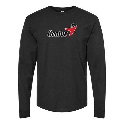 Men's Genius Logo Cotton Long Sleeve T-Shirt