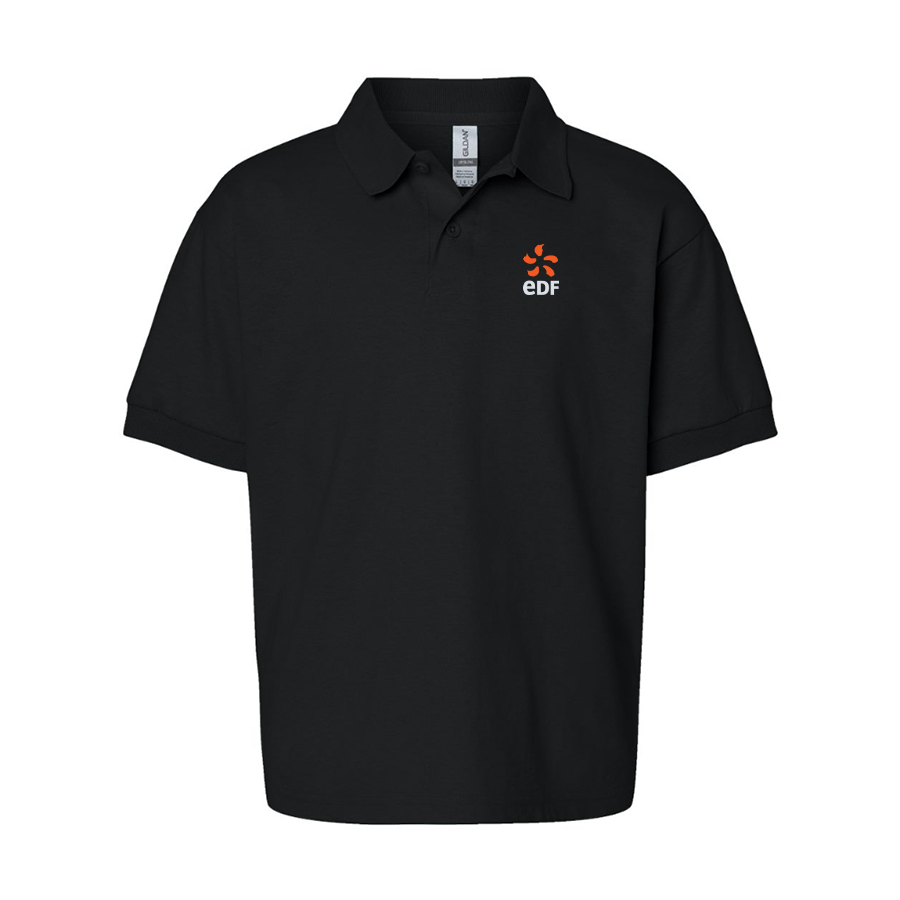 Youth Edf Gildan Dry Blend Jersey Polo