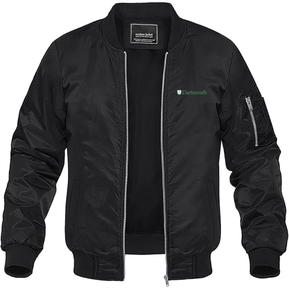 Men's Dartmouth College Lightweight Bomber Jacket Windbreaker Softshell Varsity Jacket Coat